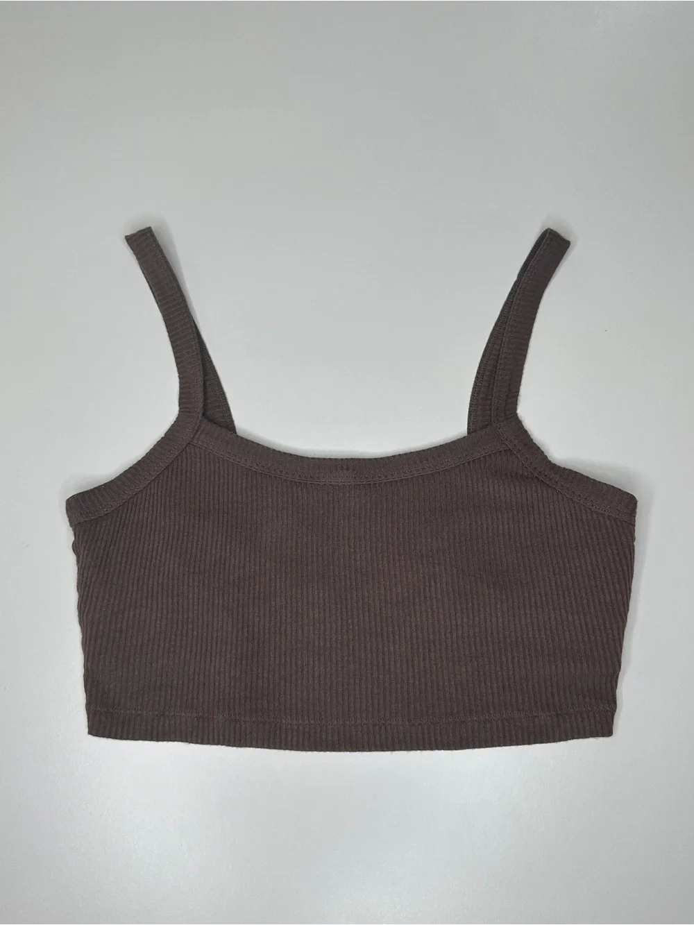 ALO Yoga Ribbed Sports Bra Brown Size S